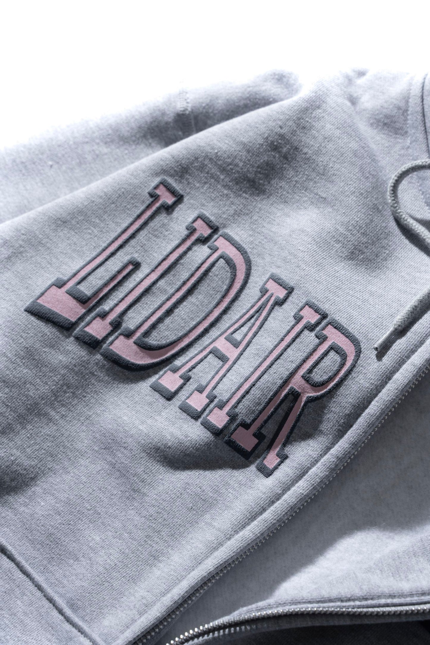 LIDAIRPEAKS - COLLEGE LOGO ZIP HOODIE - GREY