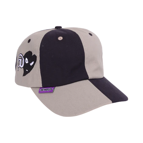 ADWYSD - MIXED 6 PANEL HAT - GREY/BLACK