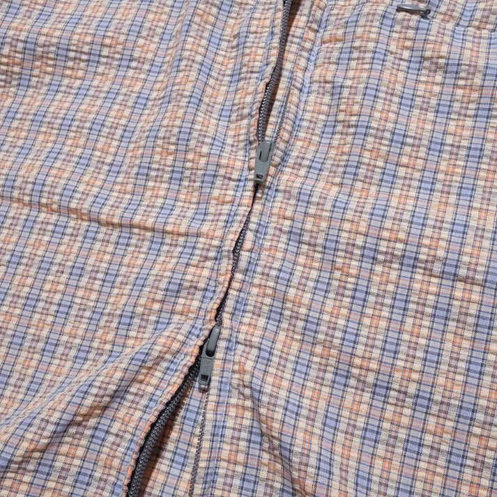 108WAREHOUSE - SEERSUCKER ZIP SHIRT APRICOT PLAID - APRICOT