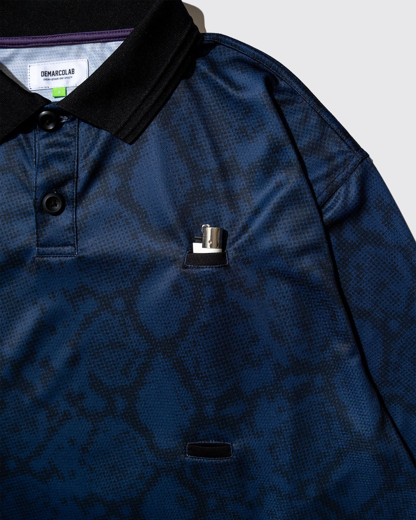 DEMARCOLAB - PYTHON KUN S/S POLO - NAVY - L