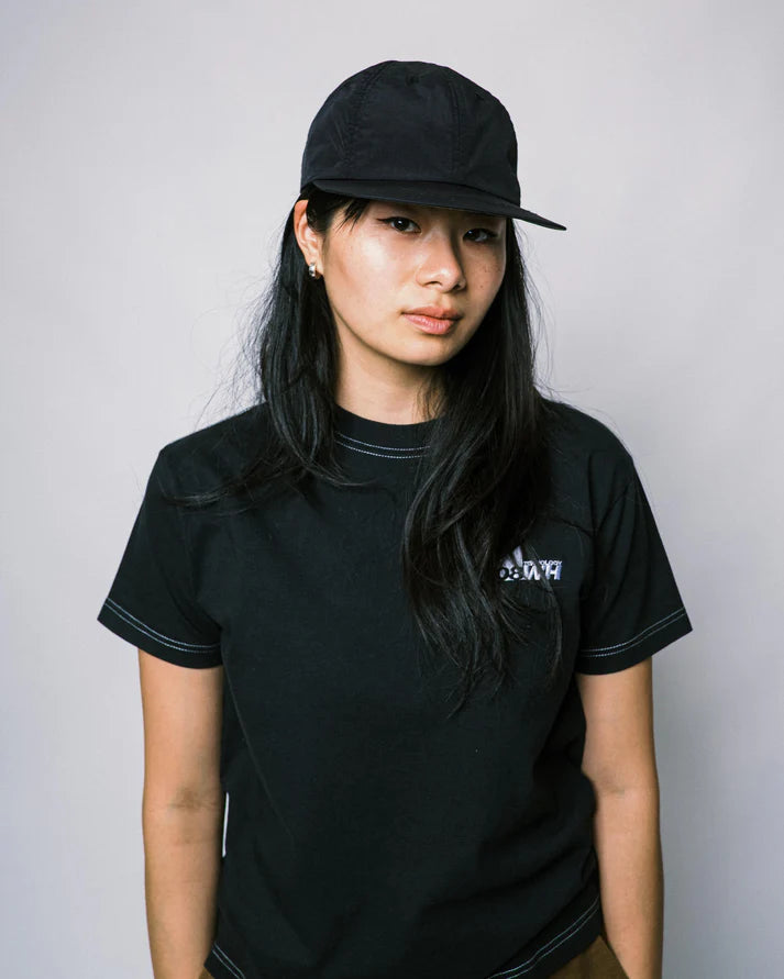 108WAREHOUSE - RELAXED 6 PANEL CAP - BLACK