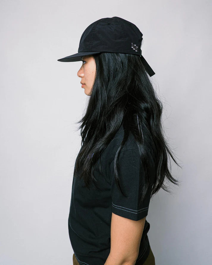 108WAREHOUSE - RELAXED 6 PANEL CAP - BLACK