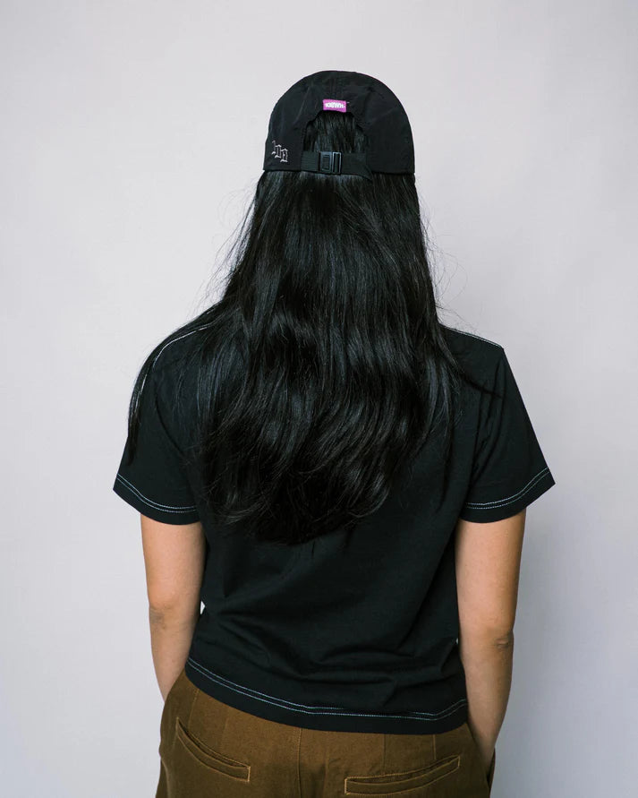 108WAREHOUSE - RELAXED 6 PANEL CAP - BLACK