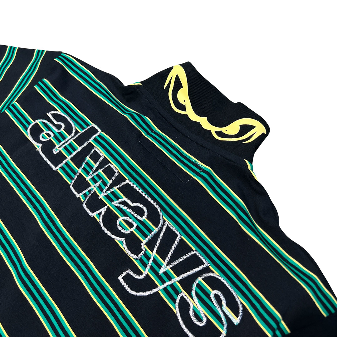 ADWYSD - EDUCATED APPLIQUE POLO - BLACK/GREEN