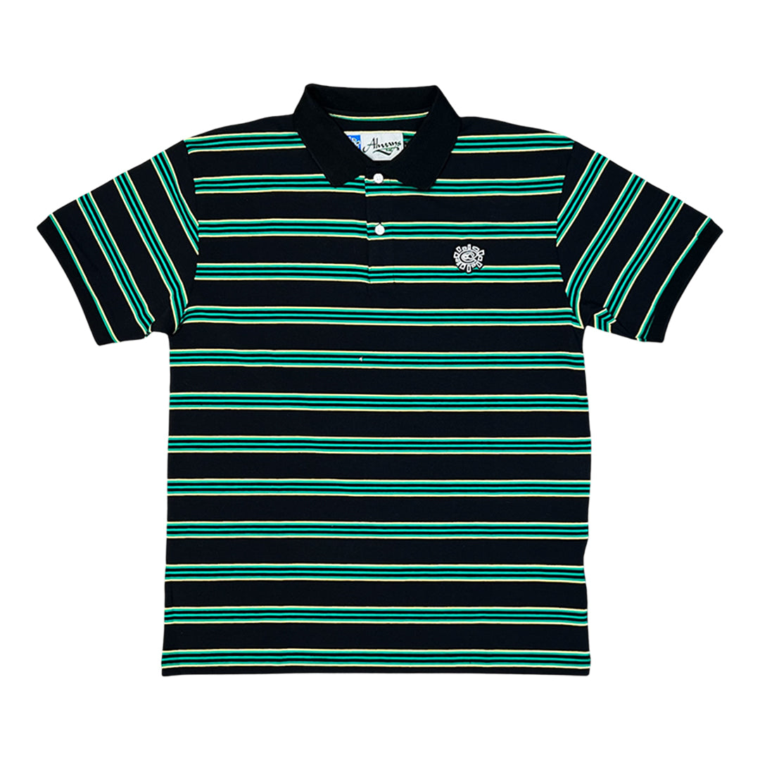ADWYSD - EDUCATED APPLIQUE POLO - BLACK/GREEN
