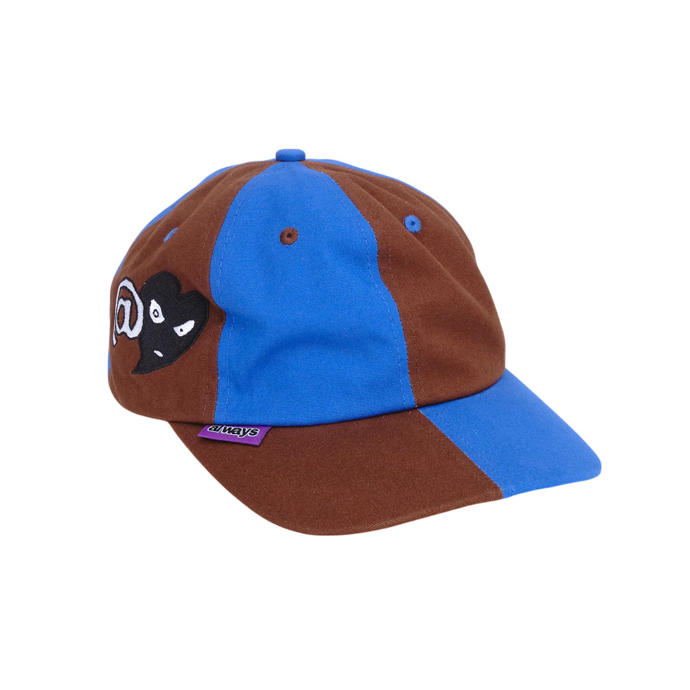 ADWYSD - MIXED 6 PANEL HAT - BURGENDY/BLUE