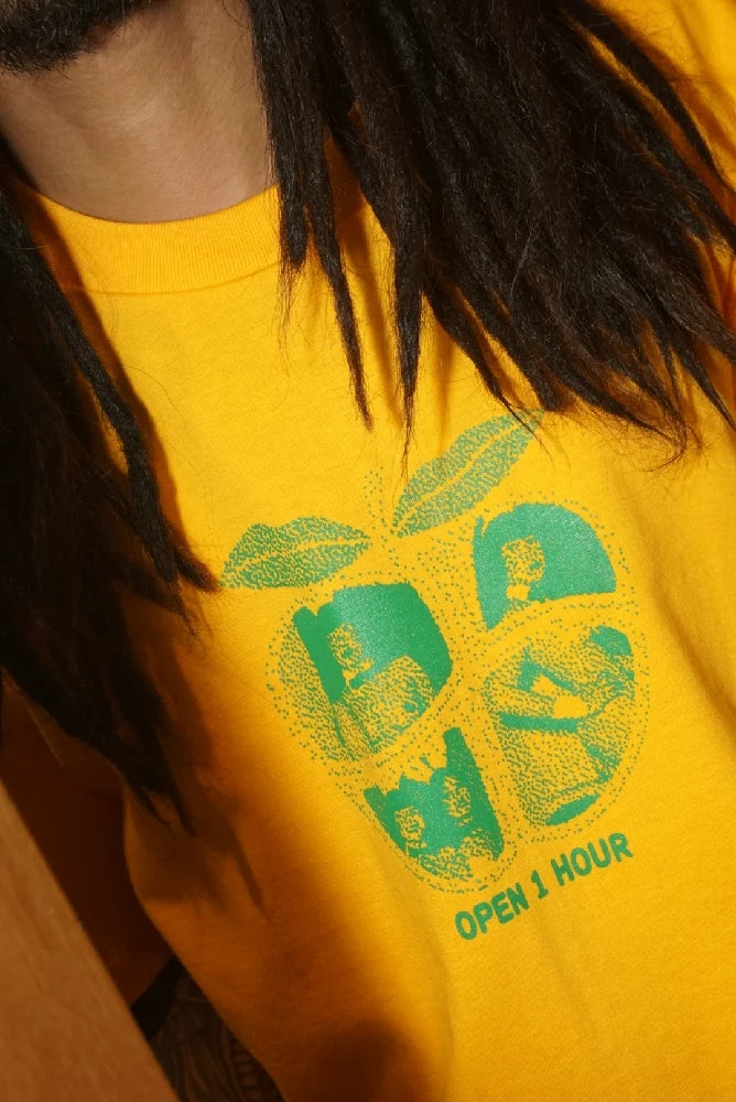 OPEN 1 HOUR - EAT 1 HOUR S/S T-SHIRT - YELLOW