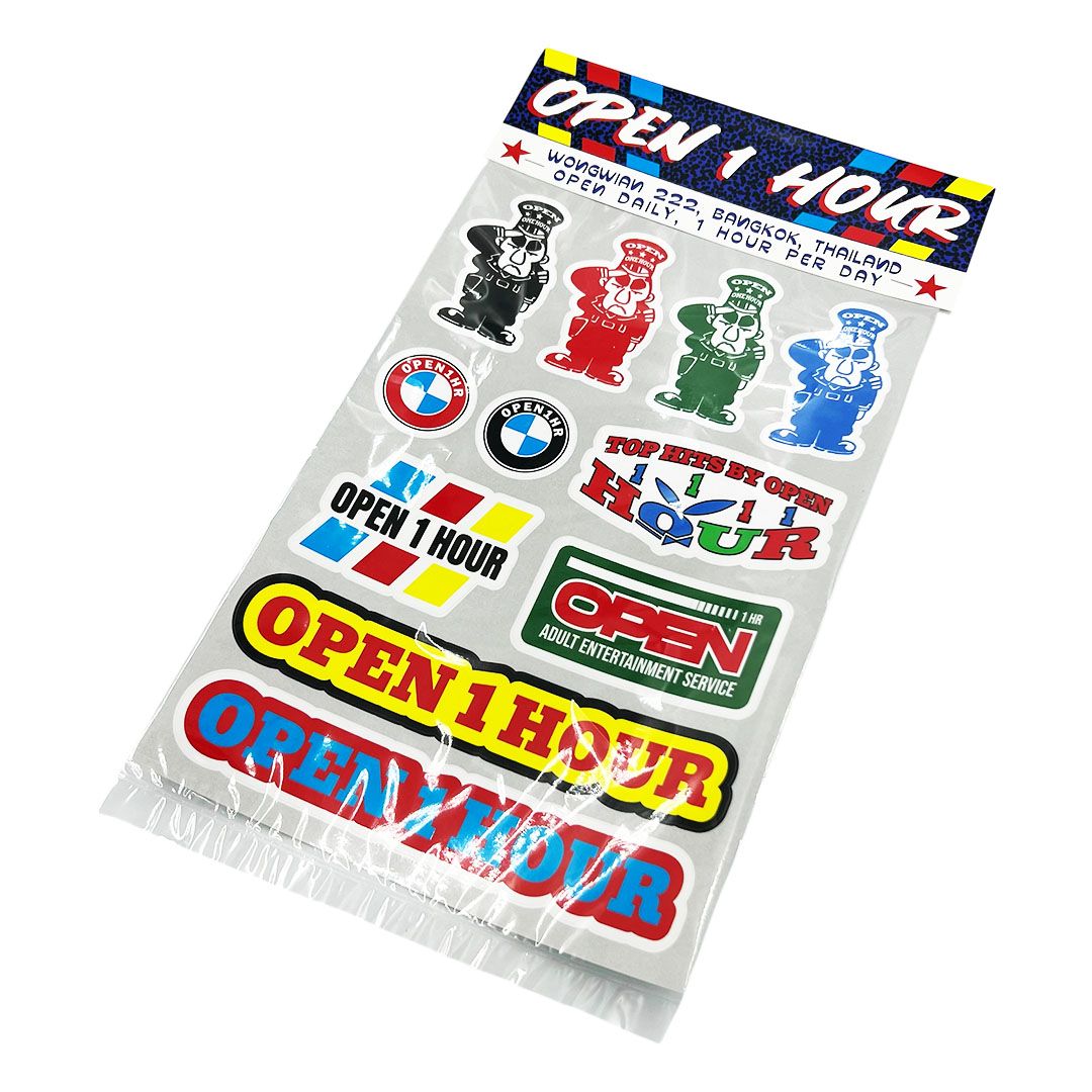 OPEN 1 HOUR - STICKER PACK