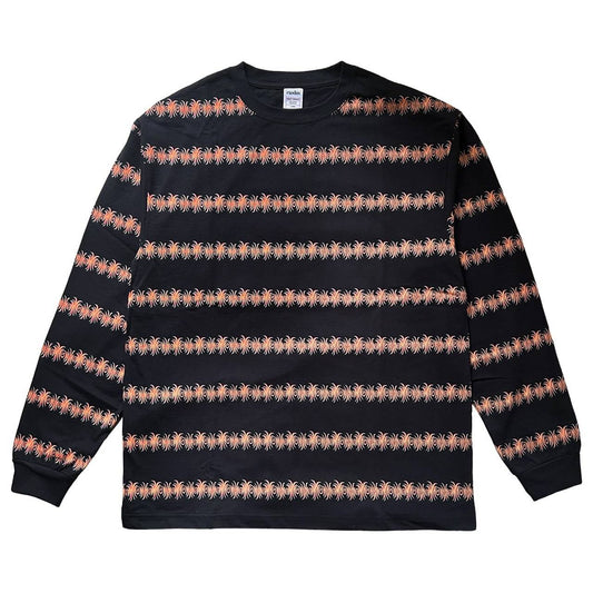 EXODUS - GLASS STRIPE L/S T SHIRT - BLACK