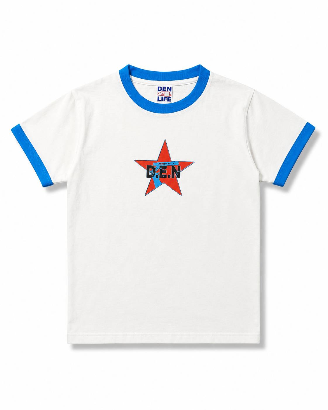 DEN - SAWED STAR BABY TEE - WHITE