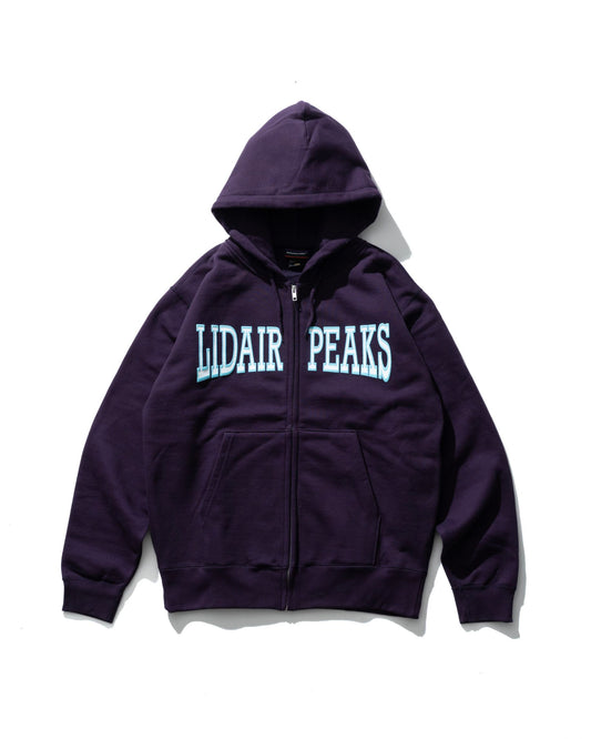 LIDAIRPEAKS - COLLEGE LOGO ZIP HOODIE - VIOLET