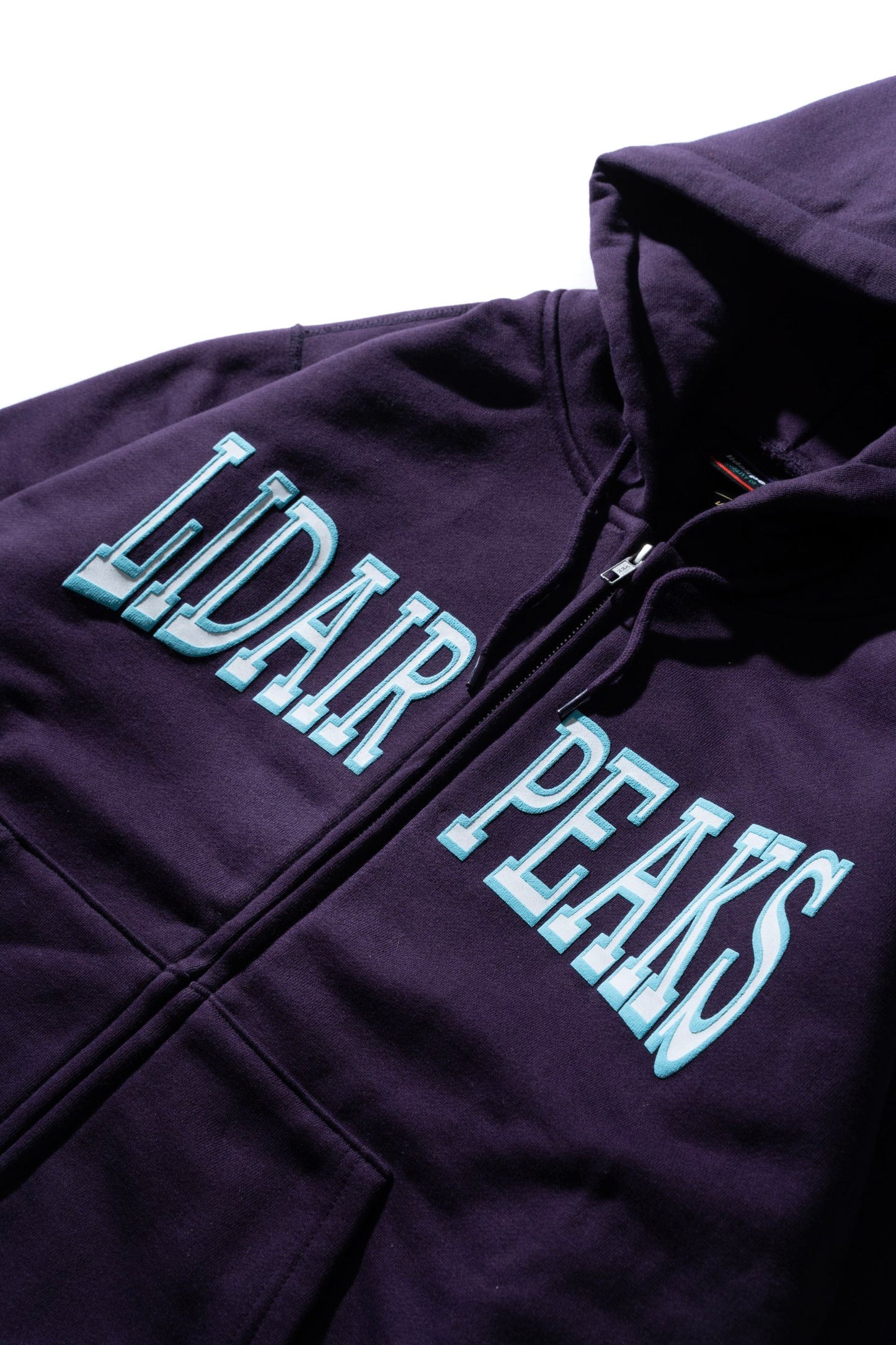 LIDAIRPEAKS - COLLEGE LOGO ZIP HOODIE - VIOLET