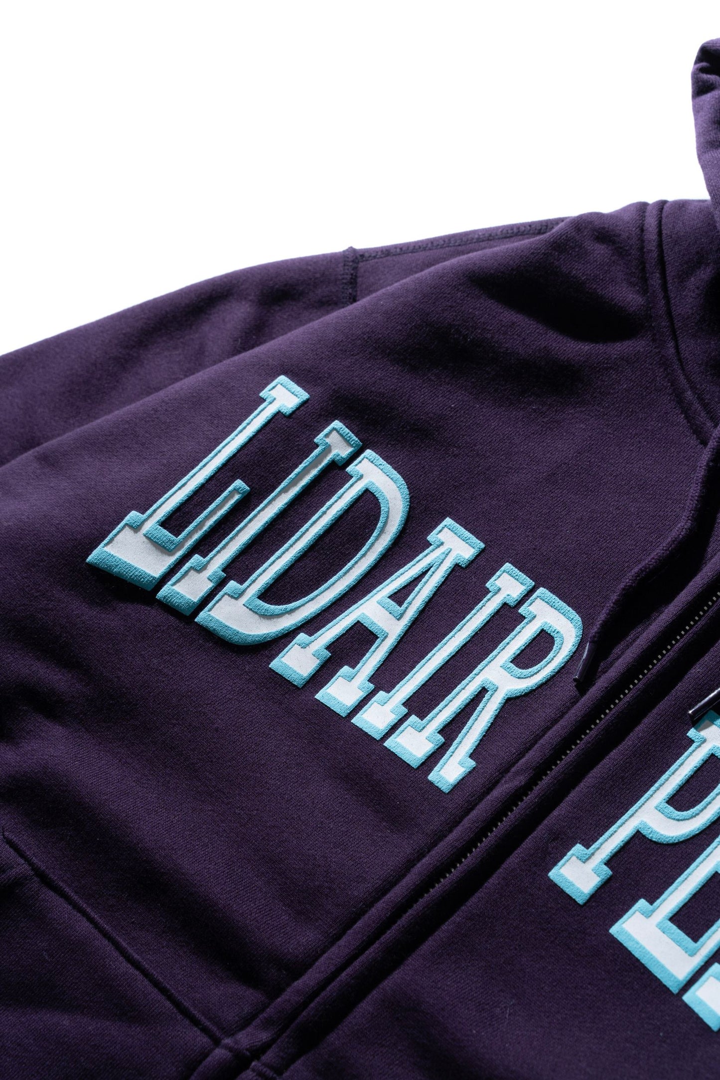 LIDAIRPEAKS - COLLEGE LOGO ZIP HOODIE - VIOLET