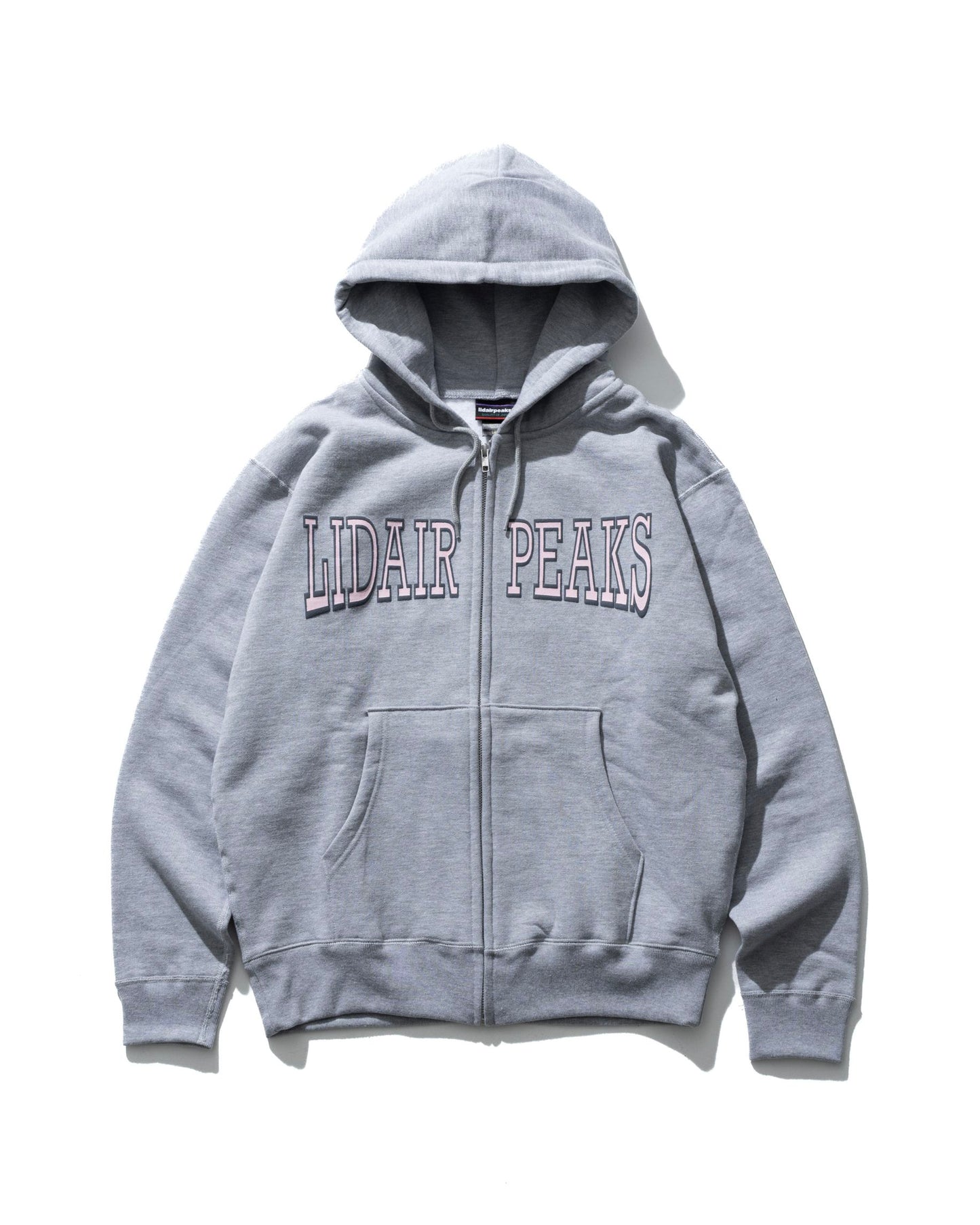 LIDAIRPEAKS - COLLEGE LOGO ZIP HOODIE - GREY