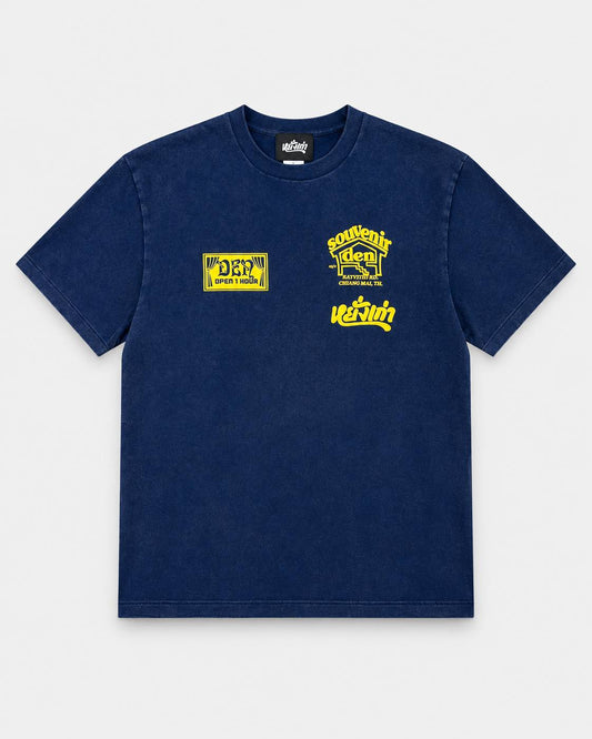 DEN SOUVENIR × OPEN 1 HOUR × YANGGAO T-SHIRT — NAVY