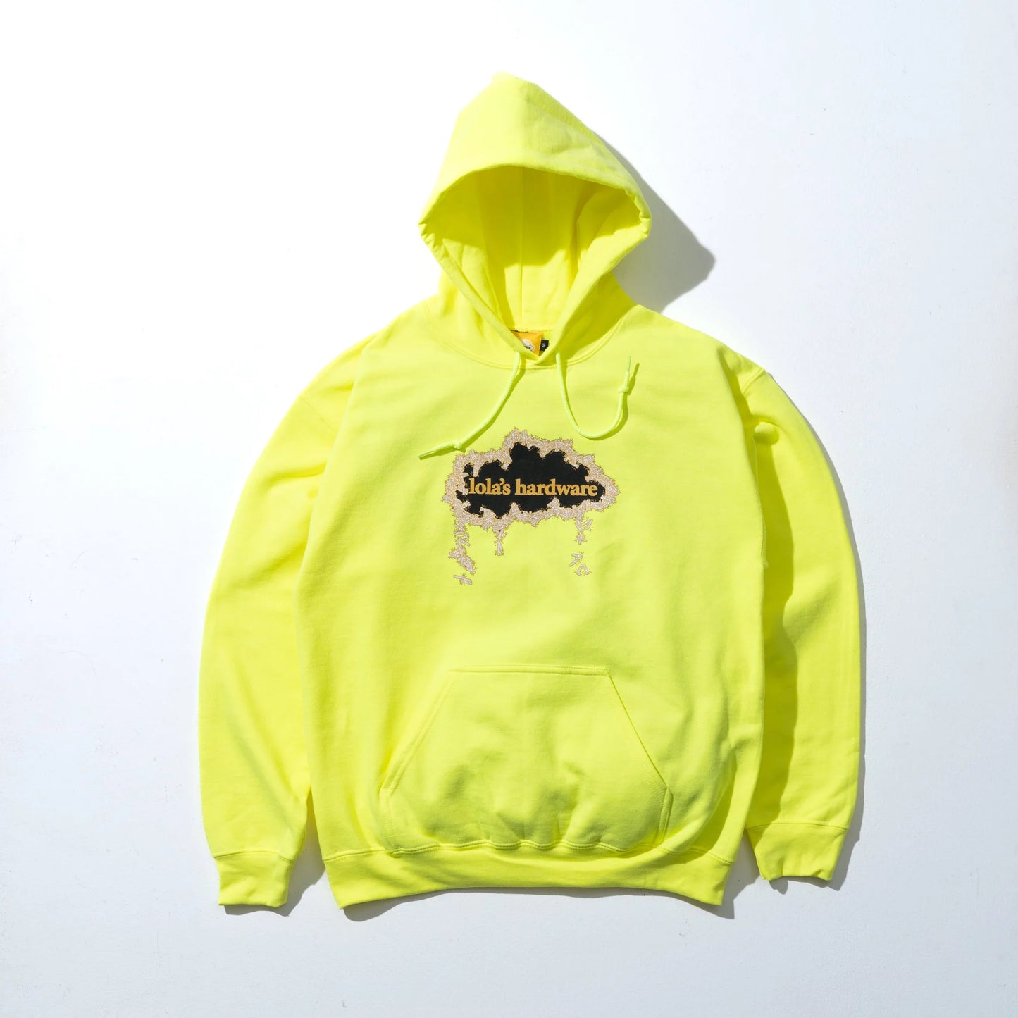 LOLA'S HARDWARE - BOLT CLOUD HOODIE - NEON LIME GREEN
