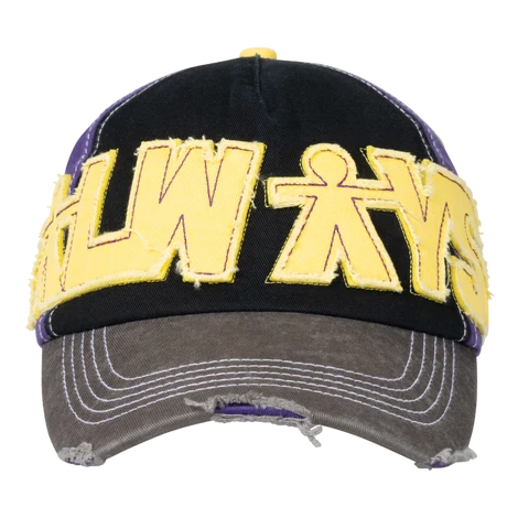 ALWAYS - 5-PANEL HUMAN LOGO CAP - PURPLE/BLACK/YELLOW