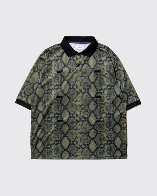 DEMARCOLAB - PYTHON KUN S/S POLO - OLIVE
