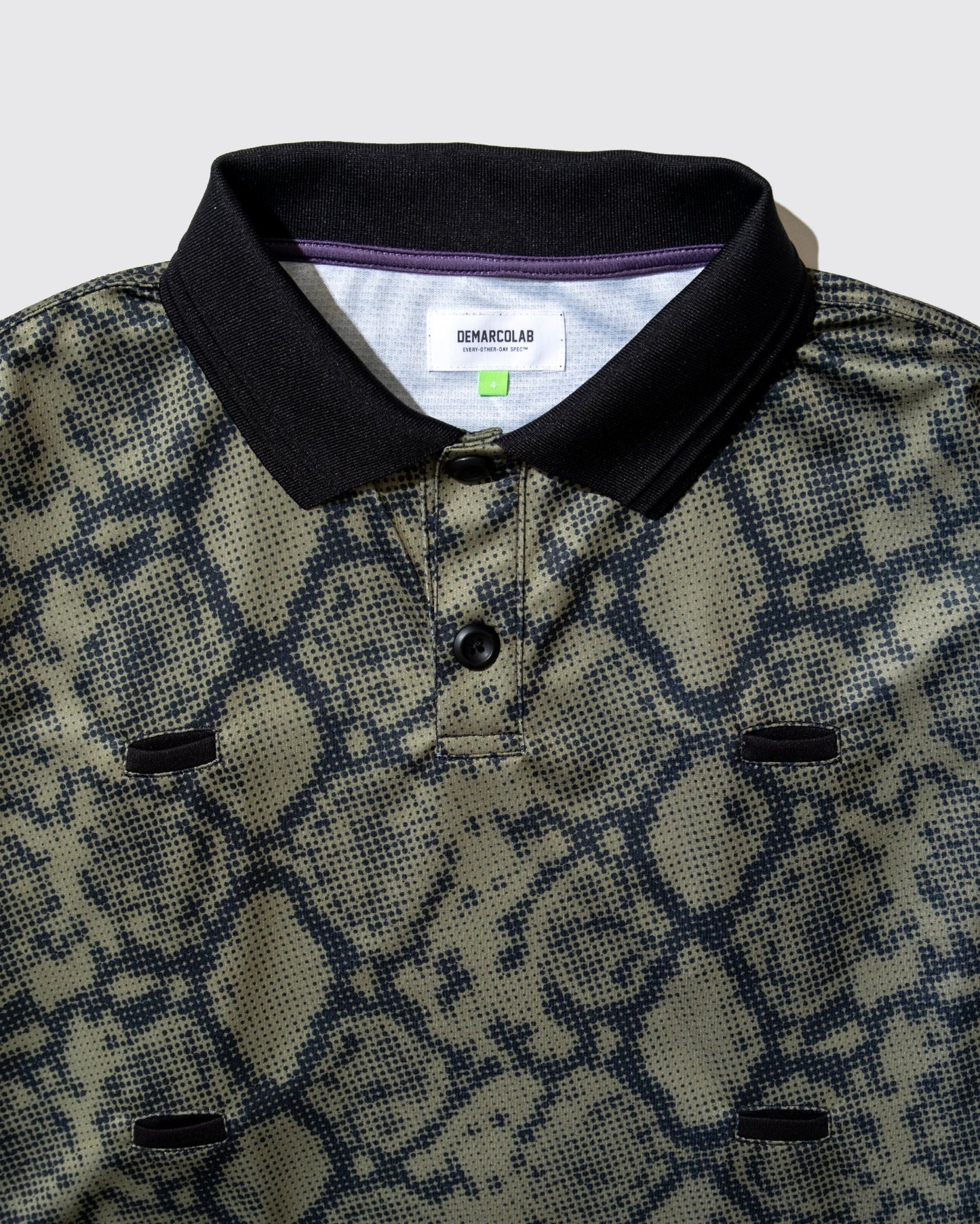 DEMARCOLAB - PYTHON KUN S/S POLO - OLIVE