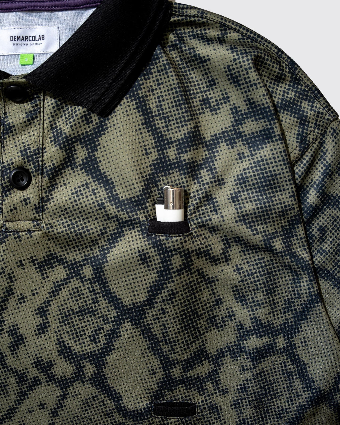 DEMARCOLAB - PYTHON KUN S/S POLO - OLIVE