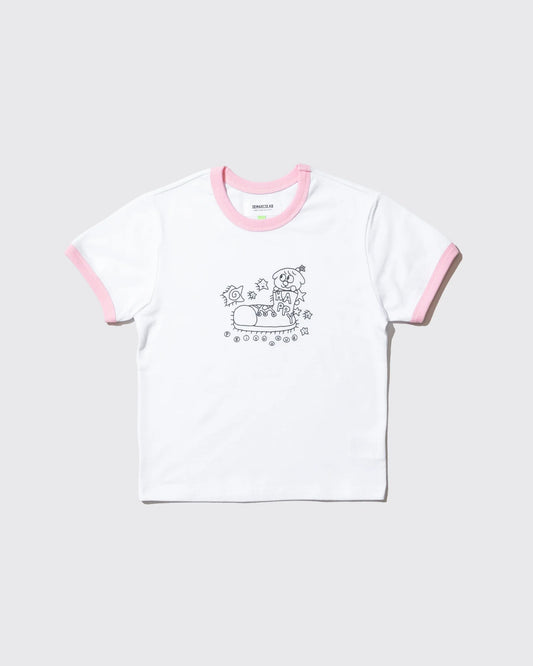 DEMARCOLAB - HAPPY MINI RINGER TEE - WHITE
