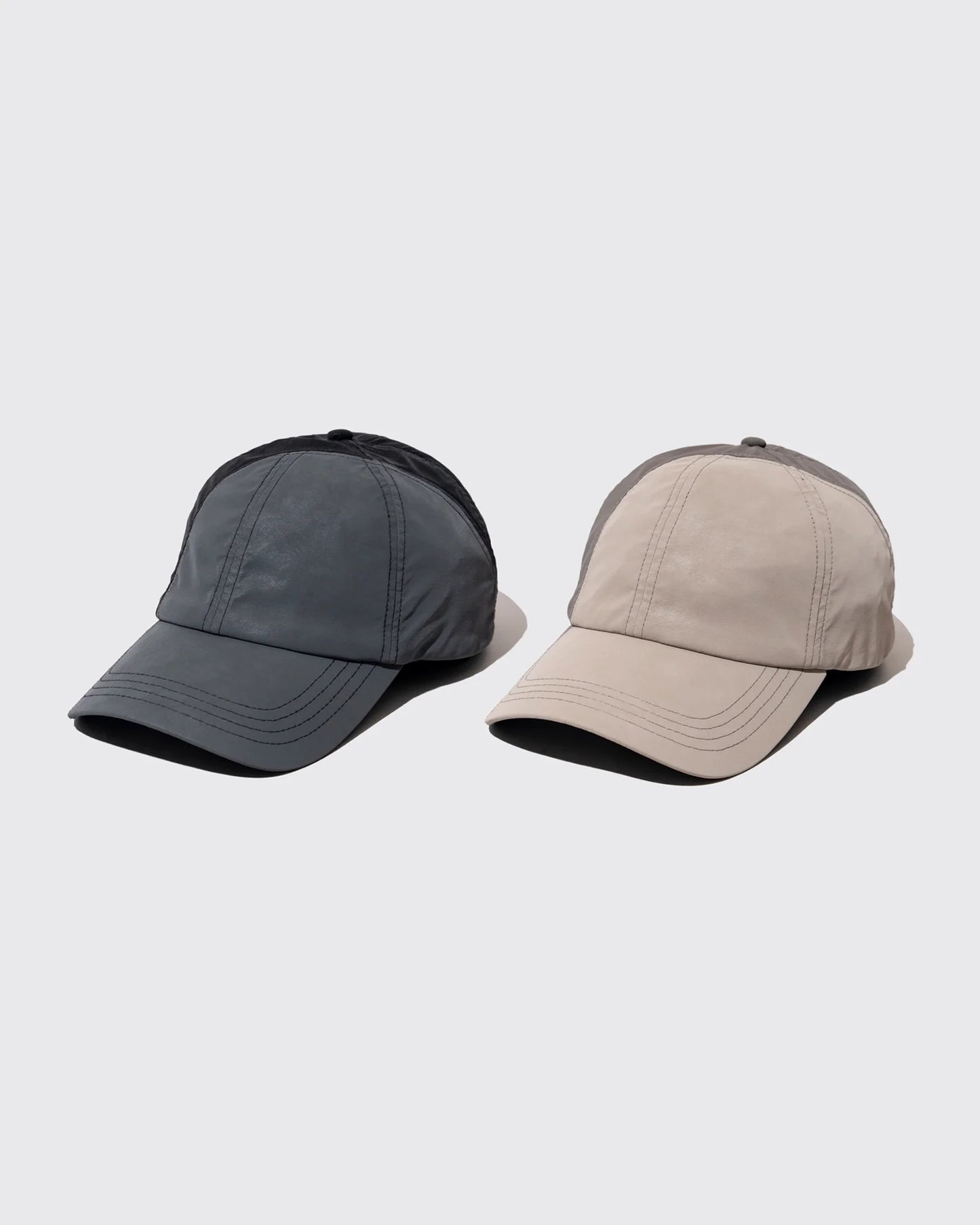 DEMARCOLAB  - TECH LEATHER RACING CAP - ECRU