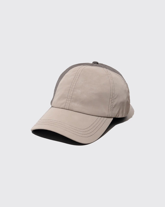 DEMARCOLAB  - TECH LEATHER RACING CAP - ECRU