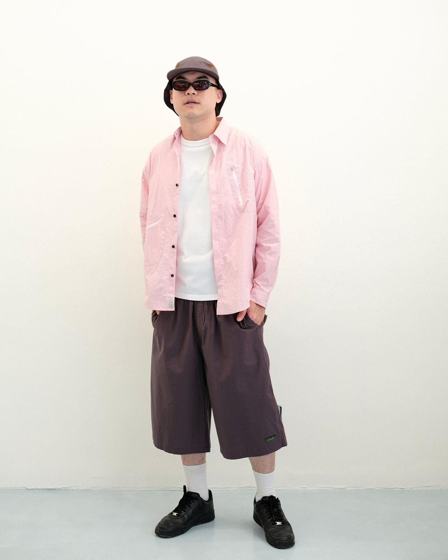DEMARCOLAB - PLAID JUMBO SHORTS (Crimson)