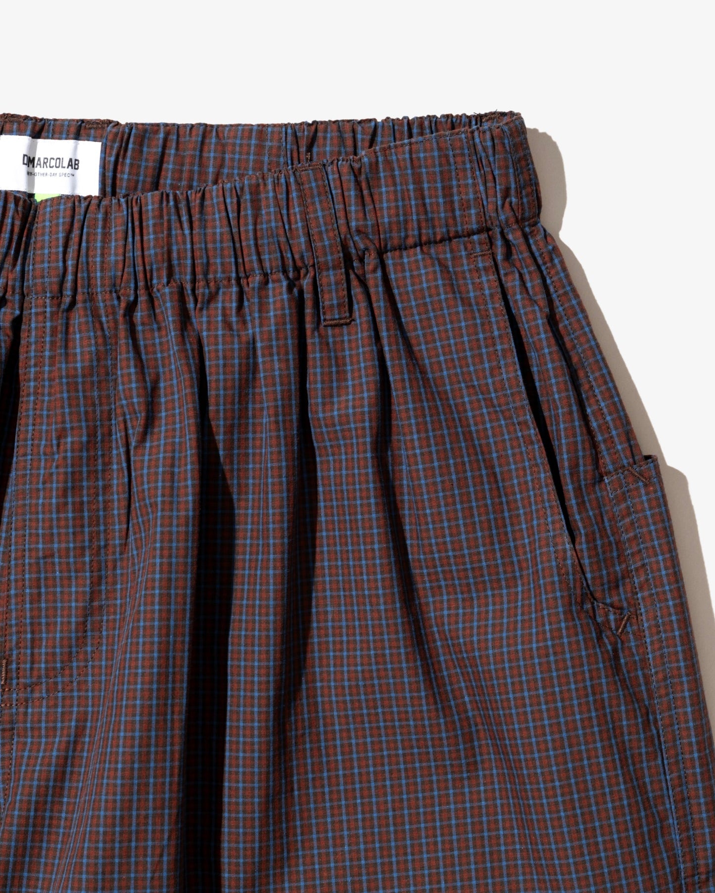 DEMARCOLAB - PLAID JUMBO SHORTS (Crimson)