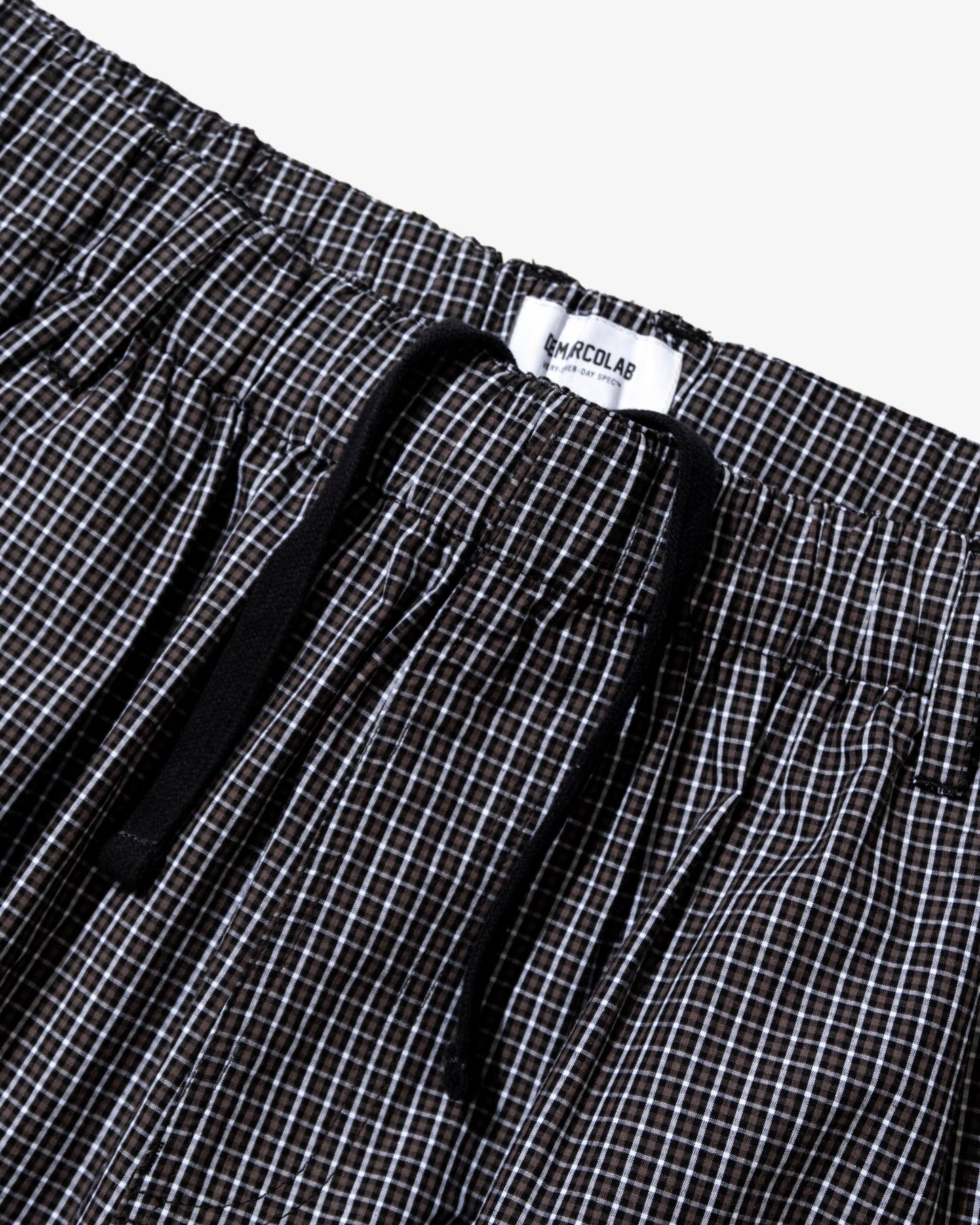DEMARCOLAB - PLAID JUMBO SHORTS (Black)