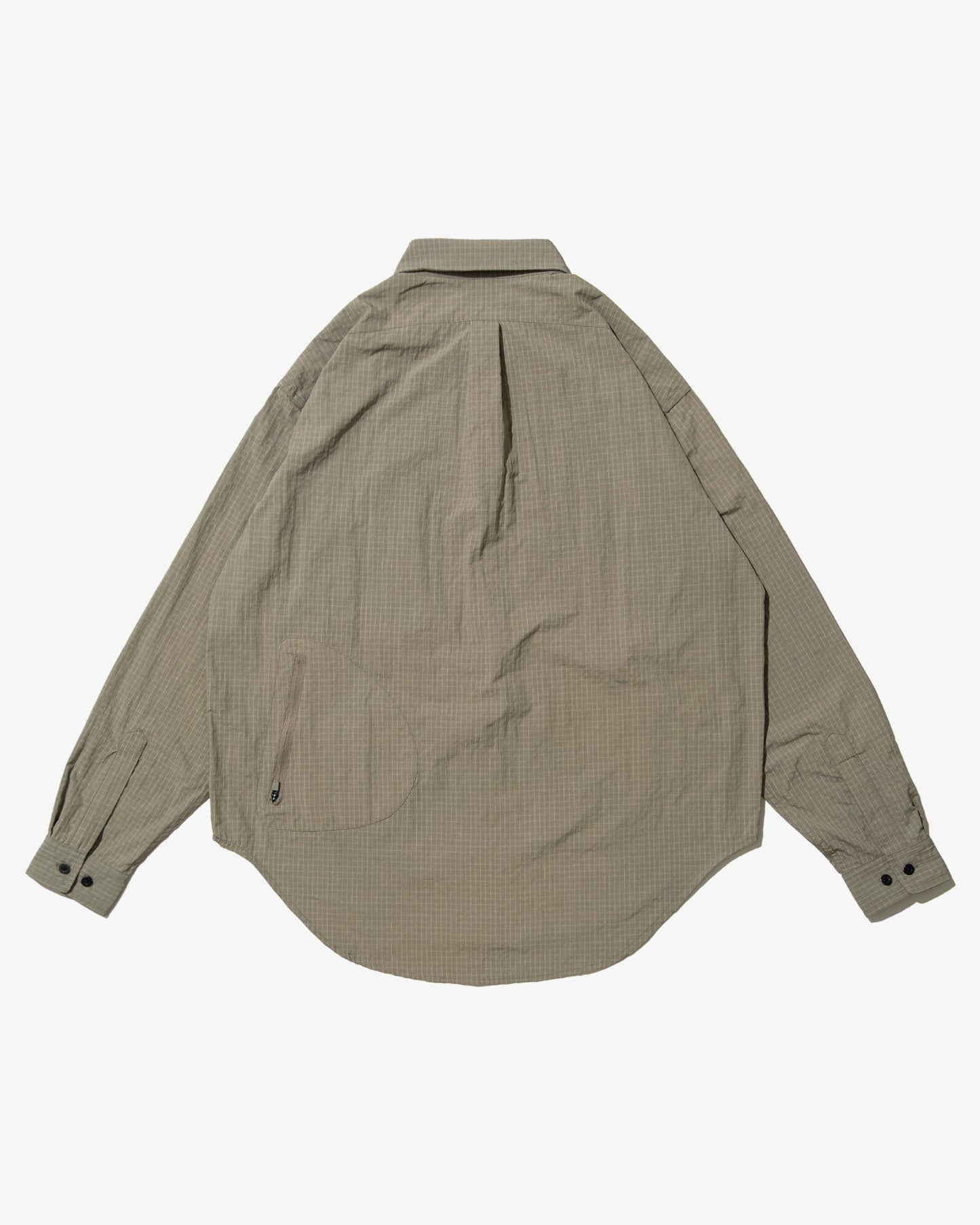 DEMARCOLAB - ATOM II GRID NYLON SHIRT (Sage)