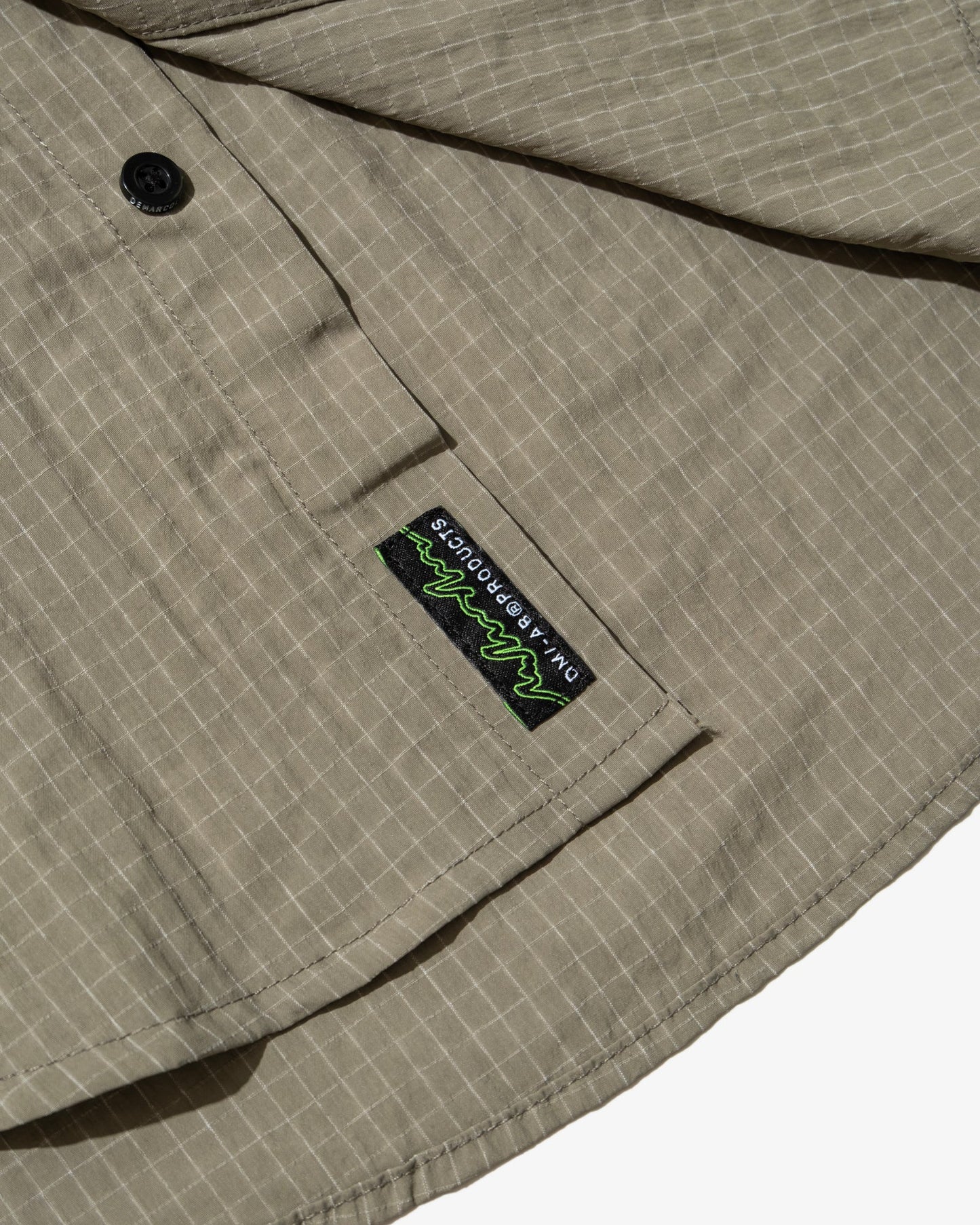 DEMARCOLAB - ATOM II GRID NYLON SHIRT (Sage)