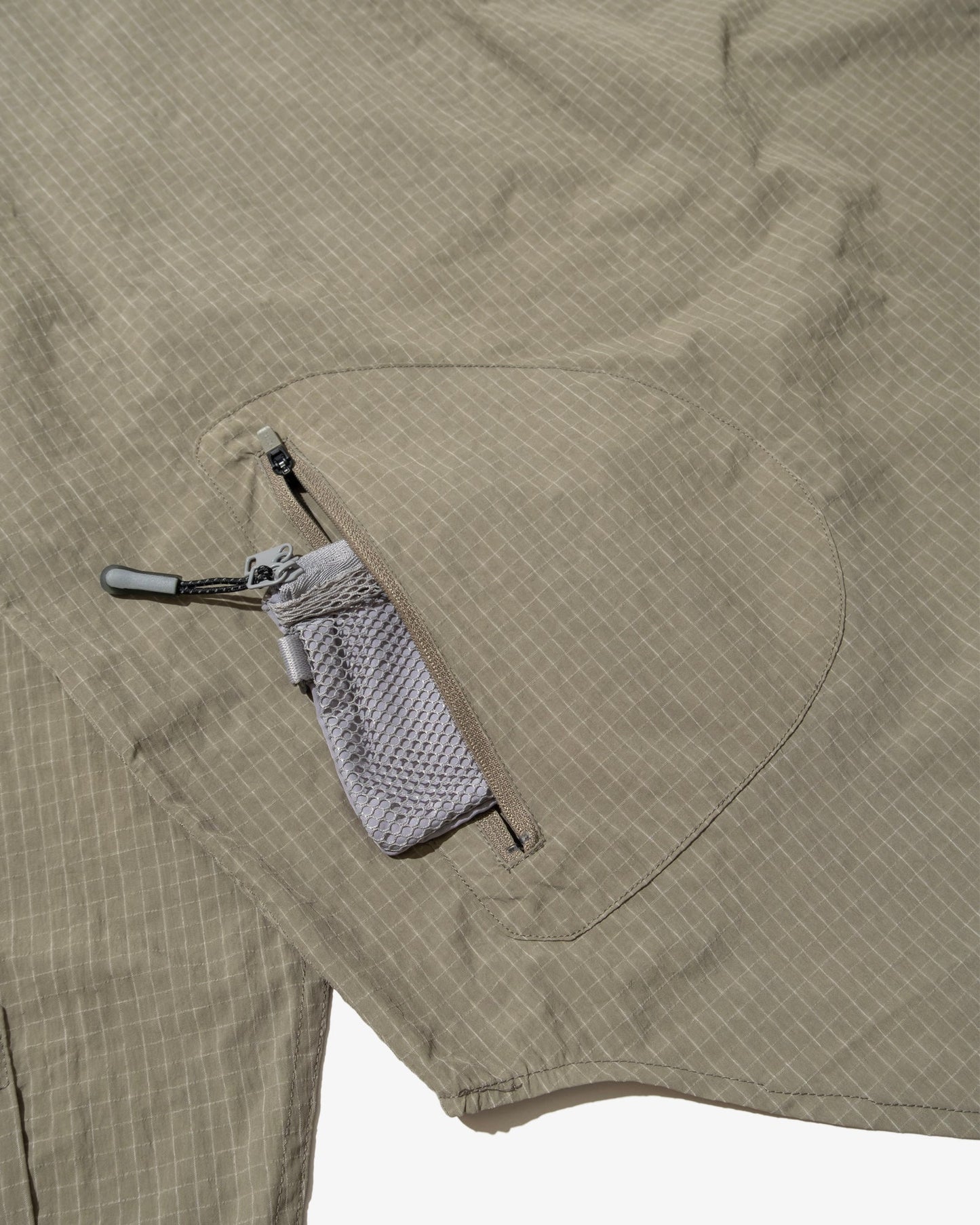 DEMARCOLAB - ATOM II GRID NYLON SHIRT (Sage)