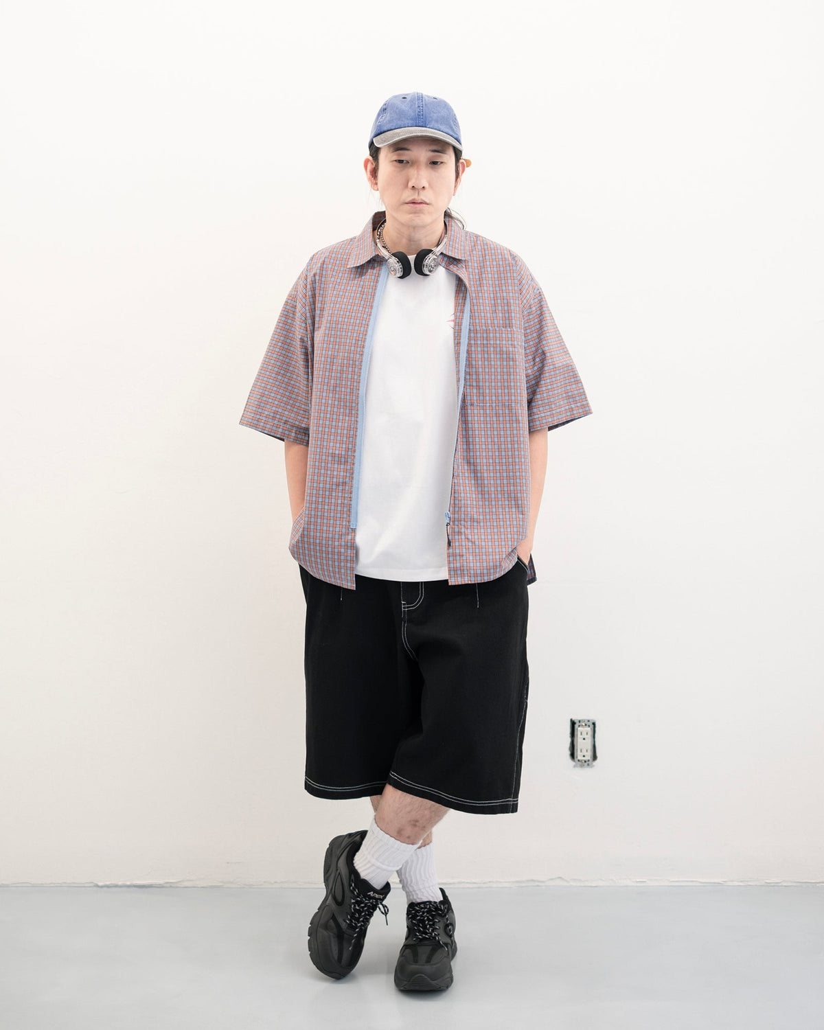 DEMARCOLAB - DENIM MOTO SHORTS