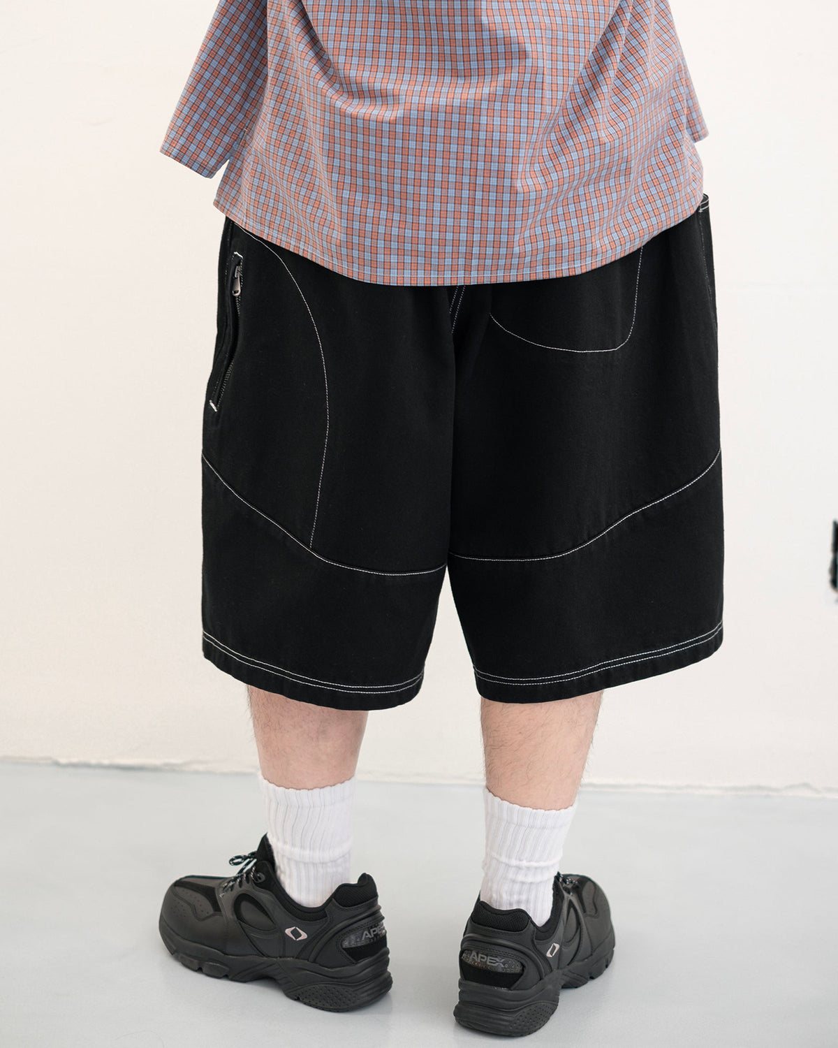 DEMARCOLAB - DENIM MOTO SHORTS