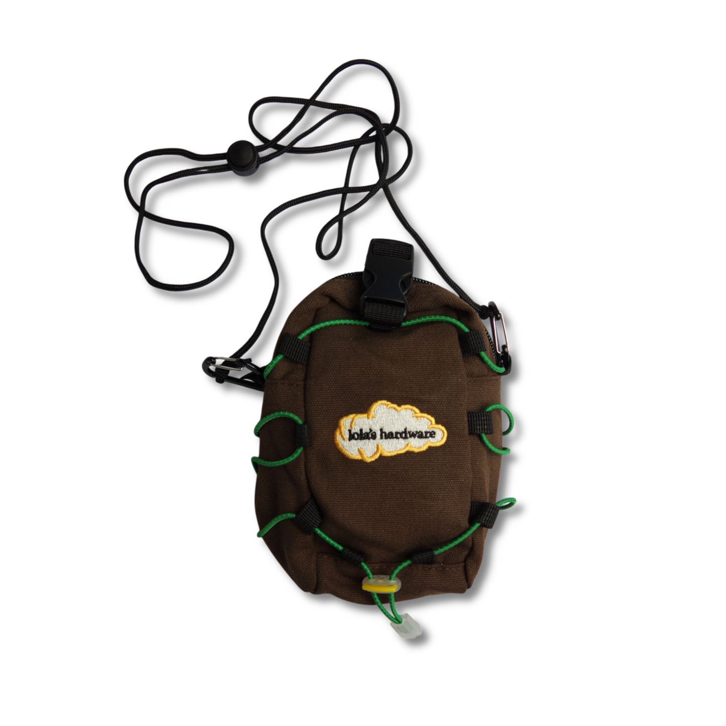 LOLAS HARDWARE - [CLOUD LOGO] SHOULDER & WAIST BAG - DARK BROWN