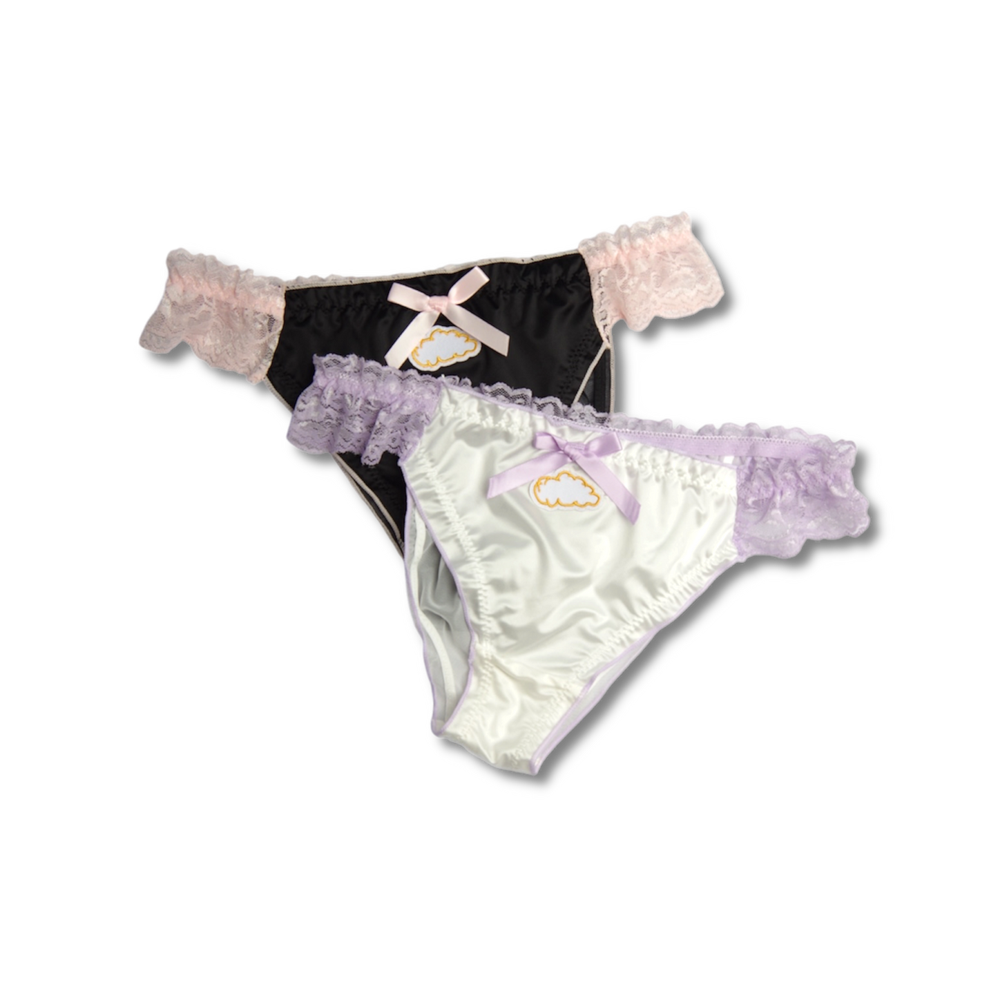 LOLAS HARDWARE - [LADIES LOVE] 2 PACK PANTIES - WHITE/PURPLE & BLACK/PINK