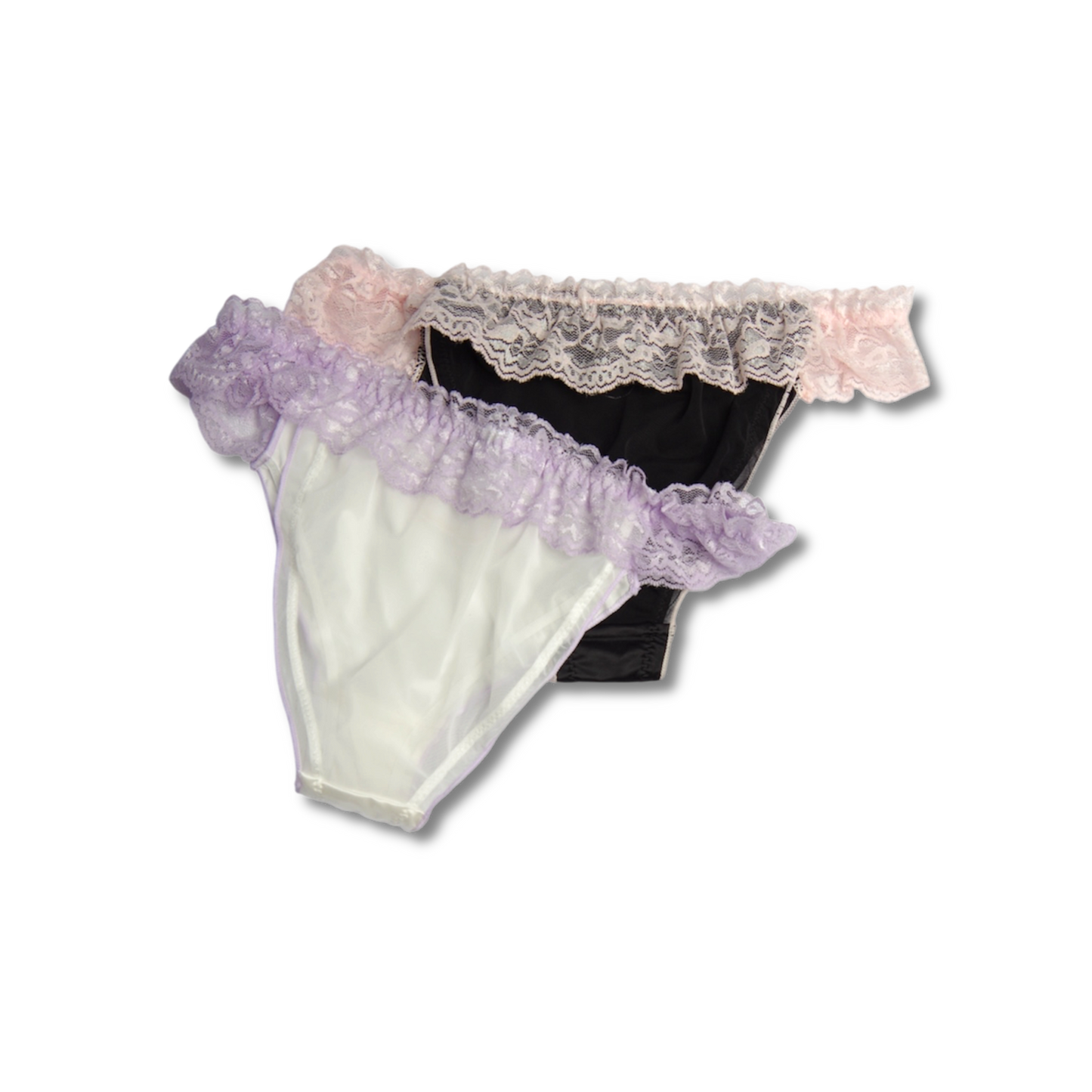 LOLAS HARDWARE - [LADIES LOVE] 2 PACK PANTIES - WHITE/PURPLE & BLACK/PINK