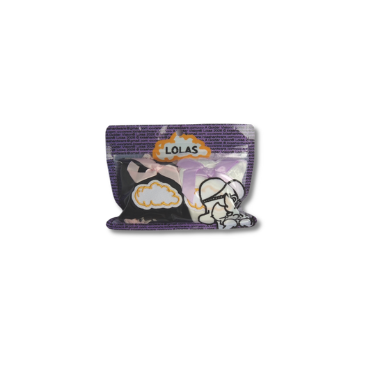 LOLAS HARDWARE - [LADIES LOVE] 2 PACK PANTIES - WHITE/PURPLE & BLACK/PINK