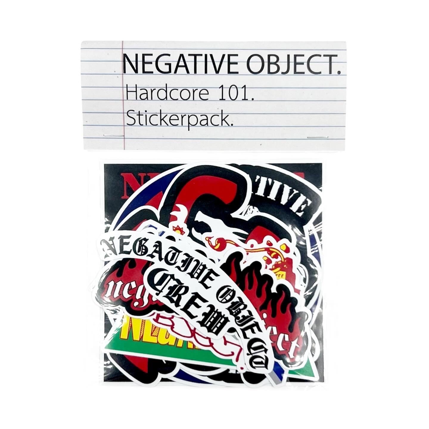 NEGATIVE OBJECT - HARDCORE 101 - STICKERPACK