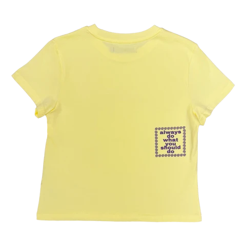 ALWAYS - HEART BABY TEE - PALE YELLOW/PURPLE