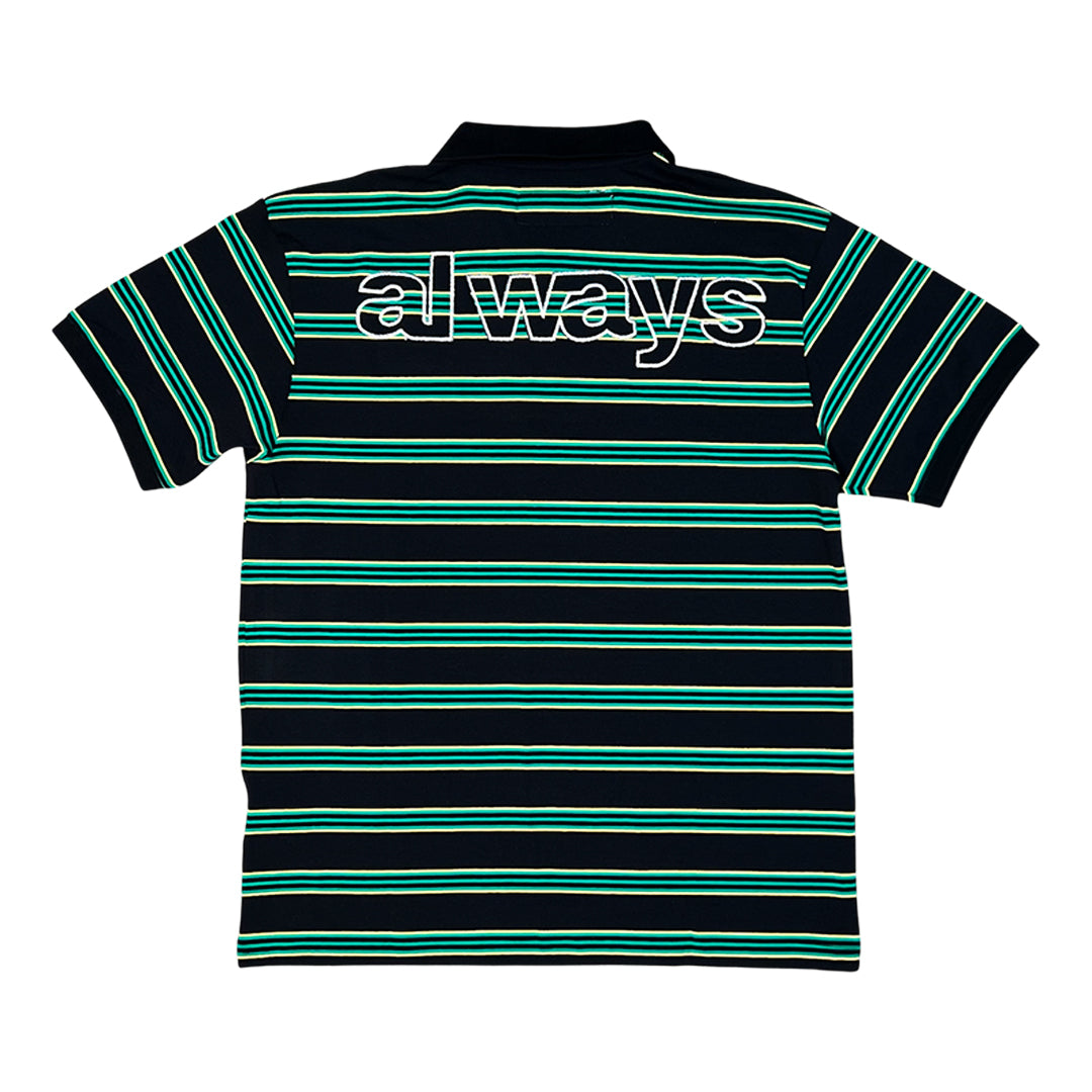 ADWYSD - EDUCATED APPLIQUE POLO - BLACK/GREEN