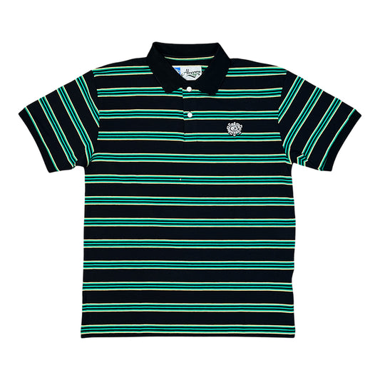 ADWYSD - EDUCATED APPLIQUE POLO - BLACK/GREEN