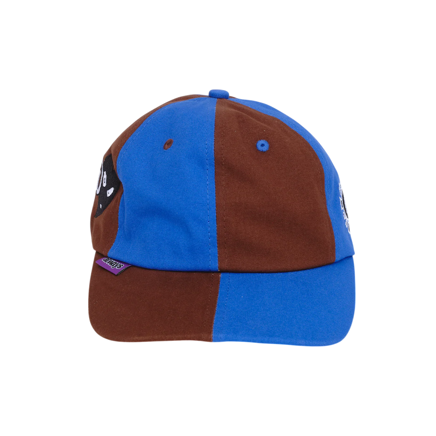 ADWYSD - MIXED 6 PANEL HAT - BURGENDY/BLUE