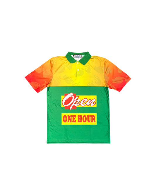 OPEN 1 HOUR - YES OR NO JERSEY - GREEN/YELLOW