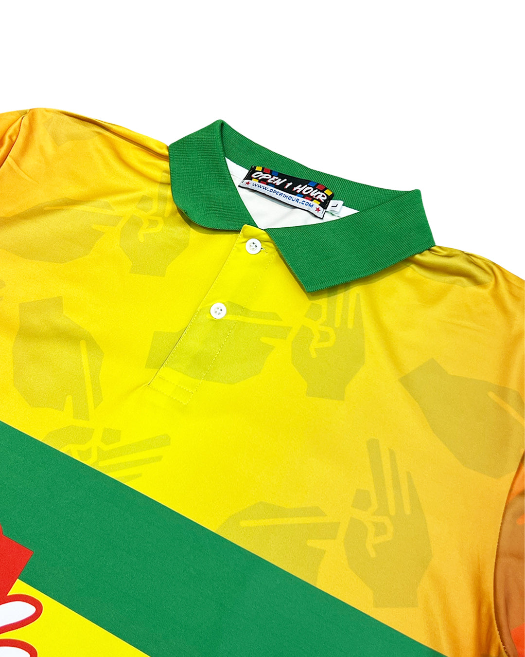 OPEN 1 HOUR - YES OR NO JERSEY - GREEN/YELLOW