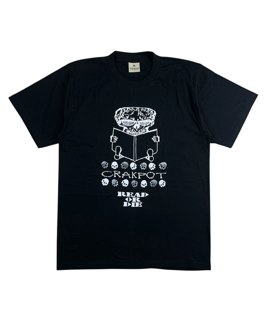 CRAKPOT - READ OR DIE TEE - BLACK