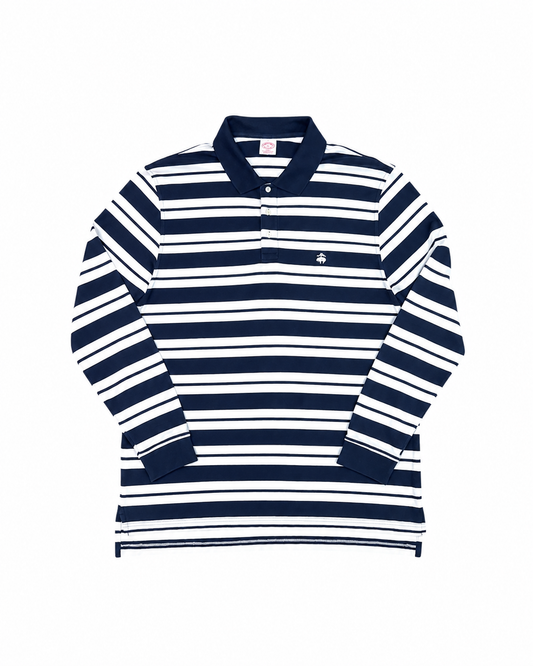 USED AND VINTAGE BROOKS BROTHERS – STRIPED LONG SLEEVE POLO SHIRT