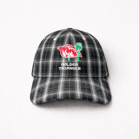 DEN - GOLDEN TRIANGEL - BLACK PLAID CAP