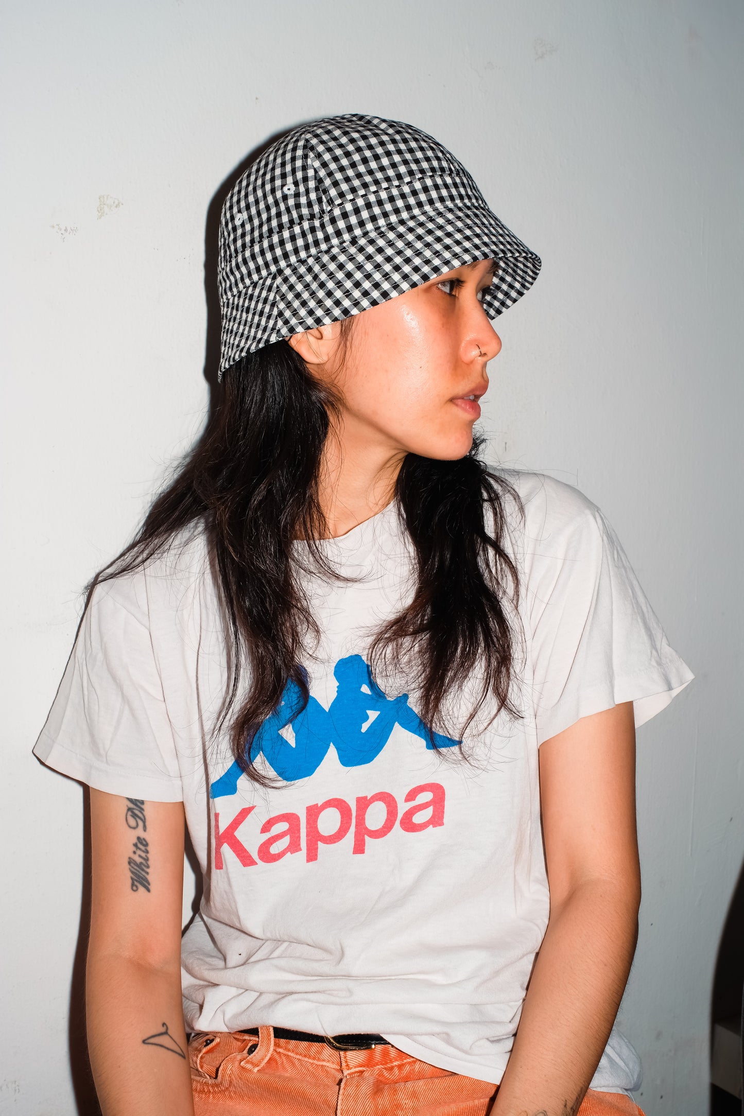 FOUND FEATHER - SAFARI HAT - BLACK CHECK